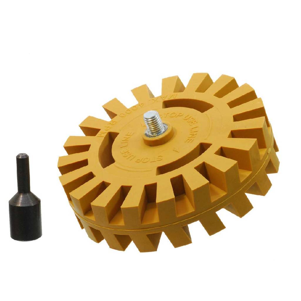 4inch rubber eraser wheel and adhesive